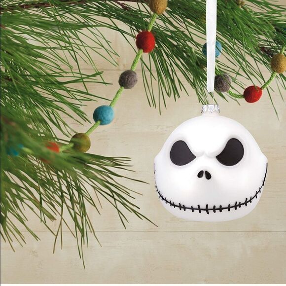 Hallmark glass ornament Jack Skellington Nightmare before Christmas NWT - Picture 8 of 8